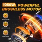 8605 Akku Astschere, 40MM Professionell Elektrische Astschere mit Akku,1050W 2x21V 2A Progressive Elektrische Gartenschere, mit 1.2m Verlängerungskabel