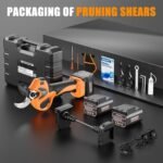 8605PRO Akku Astschere, 40mm Professionelle Elektrische Gartenschere, 1050W 2x21V 4A Akku Baumschere