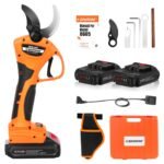 8605 Battery Pruning Shears, 40 mm Professional Electric Pruning Shears with Battery, 1050 W 2 x 21 V 2 A Progressive Electric Pruning Shears, with 2 Replacement Blades