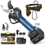 [All-Purpose Flagship Model] SWANSOFT PRU40 Battery Pruning Shears, 40 mm, 21 V, 1050 W, 4 Ahx2 Secateurs, Powerful Electric Garden Shears for Precise Tree Pruning, Rose Cuttings and Vines