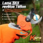 Kebtek KT 9035 Akku Astschere Teleskop, 2-In-1 Elektrische Gartenschere Teleskopstiel Max 40 mm(1.4") Schnittdurchmesser, mit 4000mAh Batterien 2.4m Verlängerungsstange, für Garten Baumbeschneidung