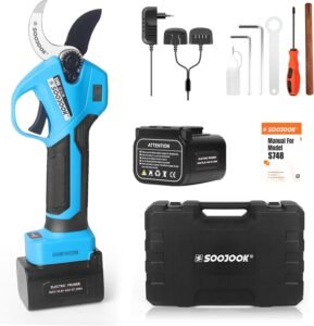 S748 Akku Astschere, 35MM Progressive Elektrische Astschere, 16.8V 2×4000mAH Elektrische Gartenschere für Weinberg und Oliven