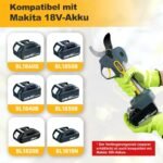 Akku-Astschere 50MM - Elektrische Gartenschere für Gärten, Äste & Obstbäume, Kompatibel mit Makita 18V Akku (ohne Akku & Ladegerät, nur PR-E50 Maschinenkörper)