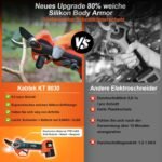 Kebtek Professionelle Akku Astschere 2025 NEU, 16.8V 30mm Elektrische Gartenschere 2x2500mAh Batterien 8-10H Laufzeit Sicherheitsschalter, Gartenschere Heavy Duty für Baum, Ast & Rose