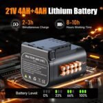 8605PRO Akku Astschere, 40mm Professionelle Elektrische Gartenschere, 1050W 2x21V 4A Akku Baumschere