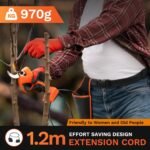 8605 Battery Pruning Shears, 40 mm Professional Electric Pruning Shears with Battery, 1050 W 2 x 21 V 2 A Progressive Electric Pruning Shears, with 2 Replacement Blades