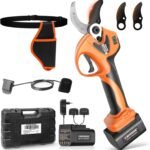 8605PRO Battery Pruning Shears, 40 mm Professional Electric Pruning Shears, 1050W 21V 2A + 4A Battery Loppers