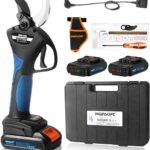 SWANSOFT 8605 Akku Astschere, 40mm Akku Gartenschere, 1050W 21V 2A Progressive Elektrische Astschere für Olivenbäume, Weinberg