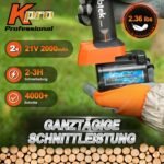 Kebtek KT 9035 Battery Pruning Shears Lightweight 35 mm Electric Scissors for Garden 21 V 4000 mAh Battery Secateurs Professional Compatible with Extension Telescopic Handle Boxwood Shears Electric