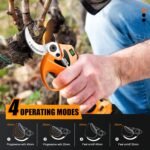 8605PRO Battery Pruning Shears, 40 mm Professional Electric Pruning Shears, 1050W 21V 2A + 4A Battery Loppers