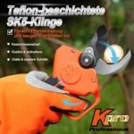 Kebtek KT 9035 Battery Pruning Shears Lightweight 35 mm Electric Scissors for Garden 21 V 4000 mAh Battery Secateurs Professional Compatible with Extension Telescopic Handle Boxwood Shears Electric