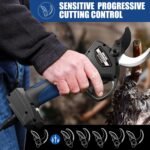 SWANSOFT 8605 Akku Astschere, 40mm Akku Gartenschere, 1050W 21V 2A Progressive Elektrische Astschere für Olivenbäume, Weinberg