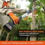 Kebtek KT 9035 Battery Pruning Shears Lightweight 35 mm Electric Scissors for Garden 21 V 4000 mAh Battery Secateurs Professional Compatible with Extension Telescopic Handle Boxwood Shears Electric