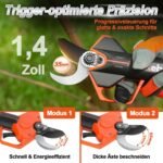 Kebtek KT 9035 Battery Pruning Shears Lightweight 35 mm Electric Scissors for Garden 21 V 4000 mAh Battery Secateurs Professional Compatible with Extension Telescopic Handle Boxwood Shears Electric